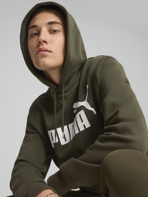 Худи утепленное мужское Puma Ess Big Logo Hoodie 58668708 S Зеленое (4067981077731) - изображение 3