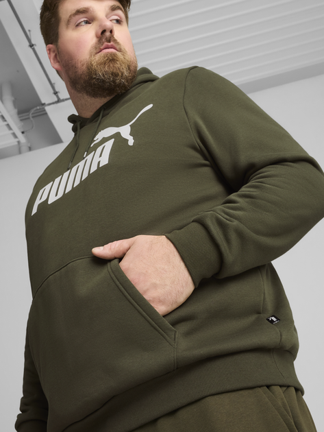 Худи утепленное мужское Puma Ess Big Logo Hoodie 58668708 S Зеленое (4067981077731) - изображение 4
