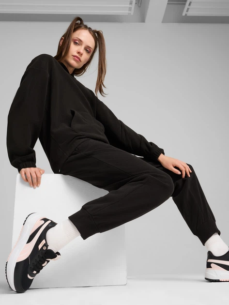 Spodnie dresowe damskie ocieplane Puma Ess Elevated Pants 68153201 M Czarne (4067981465347) - obraz 3