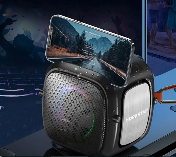 Портативная Bluetooth колонка HOPESTAR PPARTYONE MINI Черно-серая - изображение 3