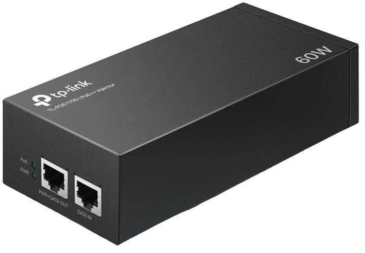 Iniektor PoE TP-LINK TL-POE170S 1xGE, 1xGE PoE, 60W - obraz 1