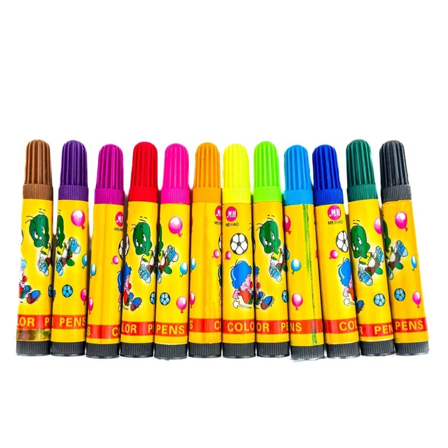 Фломастеры 12 цветов Color Pen 866 Пони - Фото 3 Фломастеры 12 цветов Color Pen 866 Пони - изображение 3