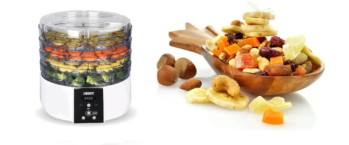 Сушилка 12 л для овощей и фруктов мяса рыбы электрическая Liberty FD-3314W 600 Вт таймер LED-дисплей, 4 лотка, дегидратор пищевой - изображение 3
