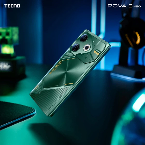 Смартфон tecno pova 6 neo (li6) 6.78" 8/256гб, 2sim, 7000мА • год, Comet Green 4894947021046 - Фото 3 Смартфон tecno pova 6 neo (li6) 6.78" 8/256гб, 2sim, 7000мА • год, Comet Green 4894947021046 - зображення 3