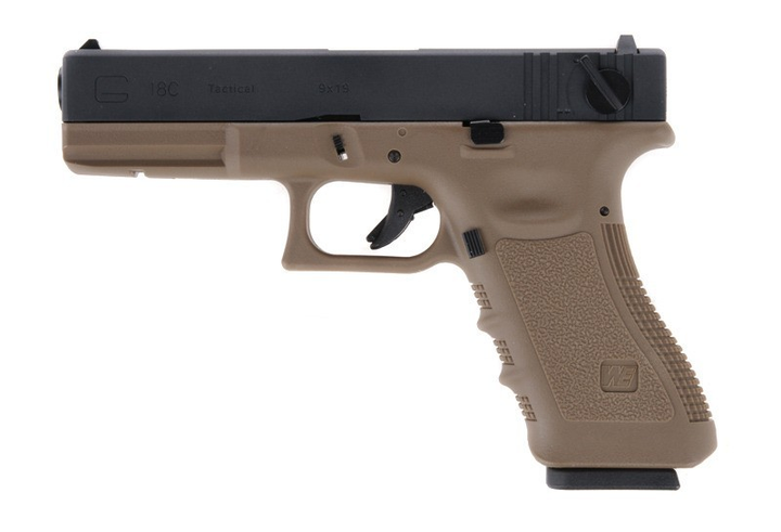 Пістолет WE Glock 18C Gen3. Metal Tan GBB (Страйкбол 6мм) - изображение 1