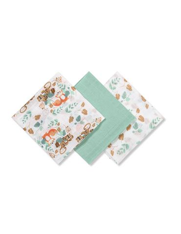 Пелюшки муслинові бавовняні (70х70 см) 3 шт. (Салатовий) "BabyOno" 348/12 5901435415788 - зображення 2