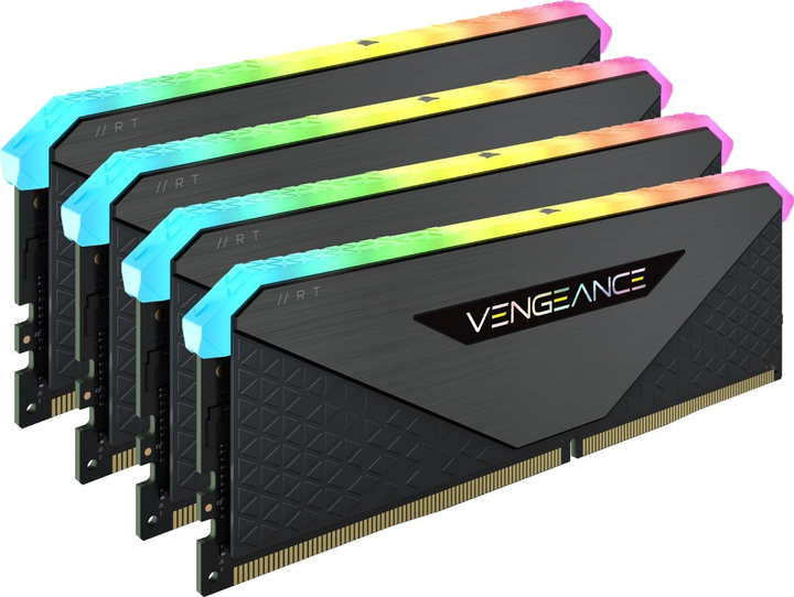 Оперативна пам'ять Corsair DDR4-3600 32768MB PC4-28800 (Kit of 4x8192) Vengeance RGB RT Black (CMN32GX4M4Z3600C18) - зображення 2