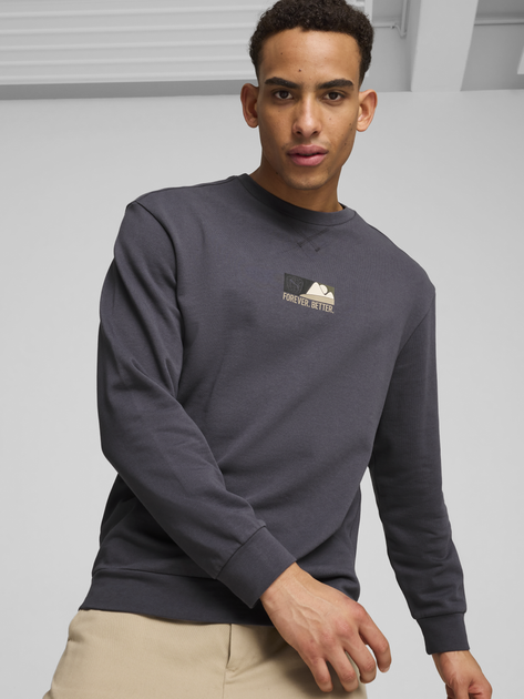 Акція на Світшот чоловічий Puma Better Sportswear Crew 68175869 XXL Сірий від Rozetka