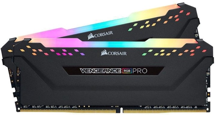 Оперативна пам'ять Corsair DDR4-3200 65536MB PC4-25600 (Kit of 2x32768) Vengeance RGB Pro Black (CMW64GX4M2E3200C16) - зображення 1