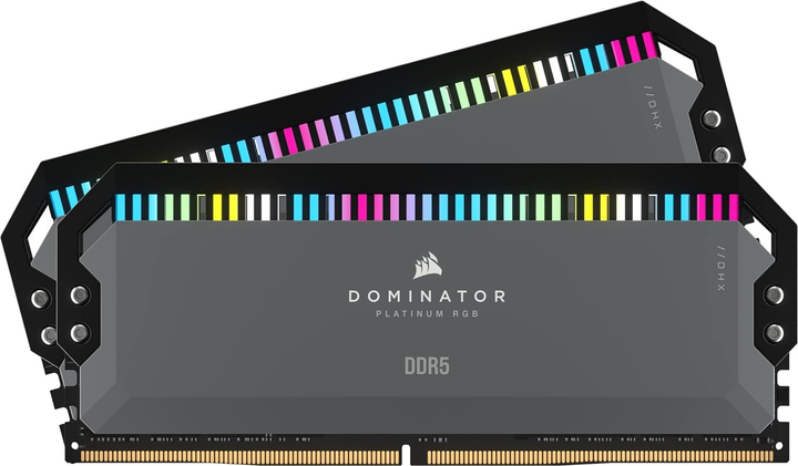 Оперативна пам'ять Corsair DDR5-6000 32768MB PC5-48000 (Kit of 2x16384) Dominator Platinum Grey (CMT32GX5M2B6000Z30K) - зображення 1