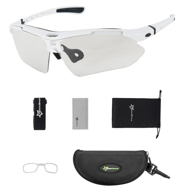Okulary rowerowe Rockbros 10142 White (7098586735105) - obraz 3