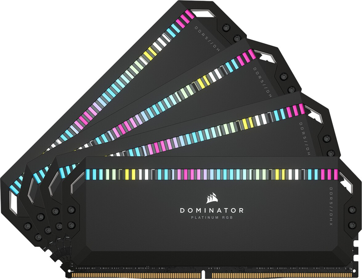 Pamięć RAM Corsair DDR5-6600 65536MB PC5-52800 (Kit of 4x16384) Dominator Platinum RGB Black (CMT64GX5M4B6600C32) - obraz 1