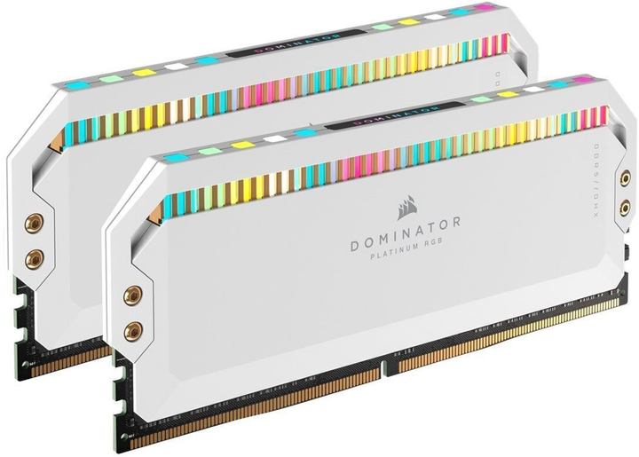 Оперативна пам'ять Corsair DDR5-6200 32768MB PC5-49600 (Kit of 2x16384) Dominator Platinum RGB White (CMT32GX5M2X6200C36W) - зображення 2