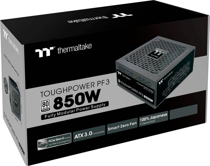 Блок живлення Thermaltake Toughpower PF3 850W 5x PCIe Чорний (4713227536561) - зображення 9