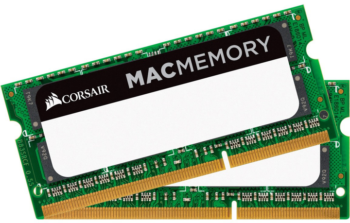 Оперативна пам'ять Corsair SO-DIMM DDR3-1333 8192MB PC3-10600 (Kit of 2x4098) Mac (843591016124) - зображення 2