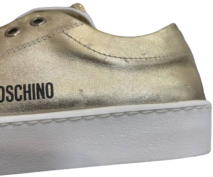 Trampki damskie skórzane do kostki Love Moschino JA15473G0EIF-0900 39 Złociste (8054400664081) (955555901050797) - Outlet - obraz 6