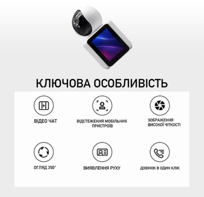 Поворотная WiFi видеоняня с экраном и функцией общения 2,8" Anjia C30 - изображение 4