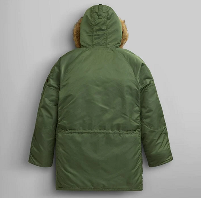 Парка Alpha Industries Men's Slim N-3B Parka Large, Олива (Olive) - зображення 2