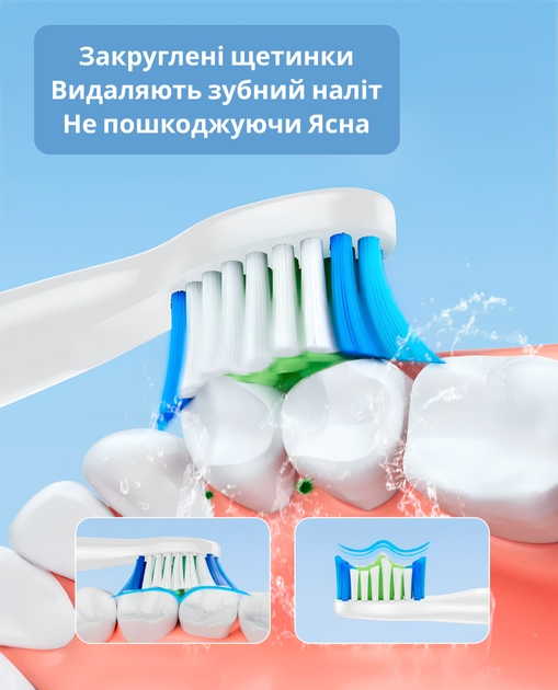 Насадки для зубної щітки Bitvae D2 і E11 White - зображення 4