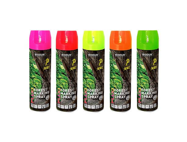 Флуоресцентная аэрозольная краска для маркировки леса Biodur Forest Marking Spray (оранжевая) - изображение 3
