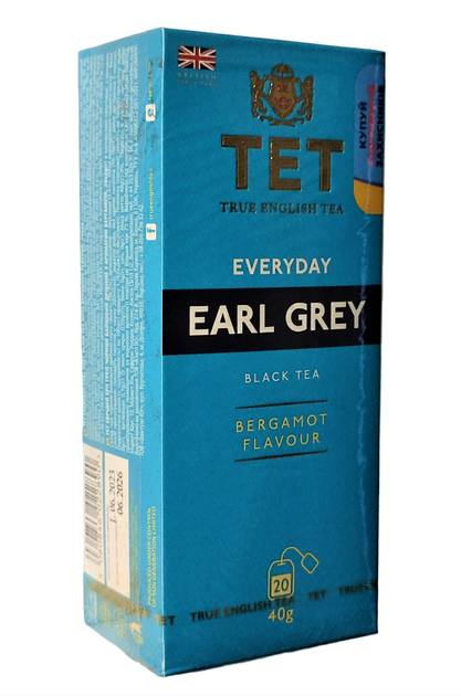 Черный чай с бергамотом TET Earl Grey 20 пакетиков - Фото 1 Черный чай с бергамотом TET Earl Grey 20 пакетиков - изображение 1