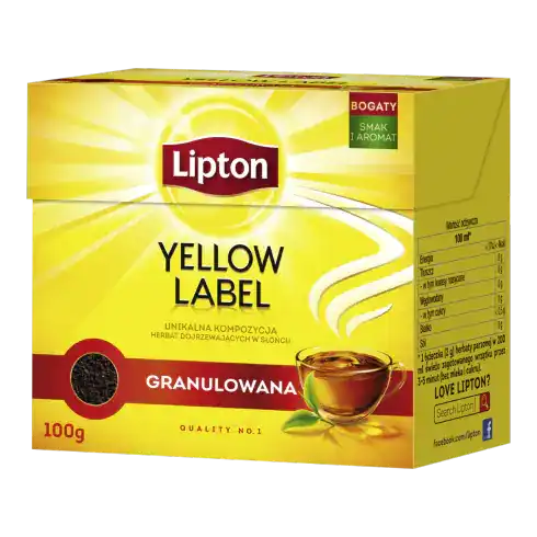 Чорний чай Lipton Yellow Label гранульований 100 грамів - Фото 1 Чорний чай Lipton Yellow Label гранульований 100 грамів - зображення 1