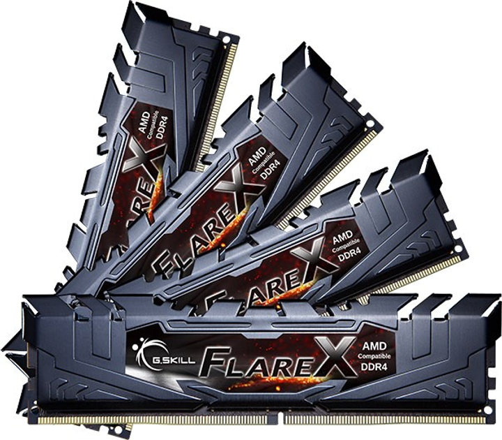 Оперативна пам'ять G.Skill DDR4-3200 65536MB PC4-25600 (Kit of 4x16384) Flare X (F4-3200C16Q-64GFX) - зображення 1