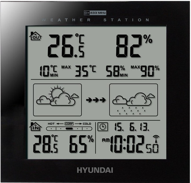 Stacja pogodowa Hyundai WS 2244 B (HY-WS2244B) - obraz 1