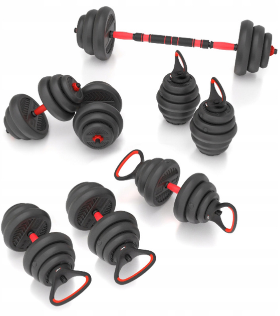 Zestaw ciężarów HMS PRO SET 6 w 1 SGN120 20 kg (5907695553000) - obraz 2