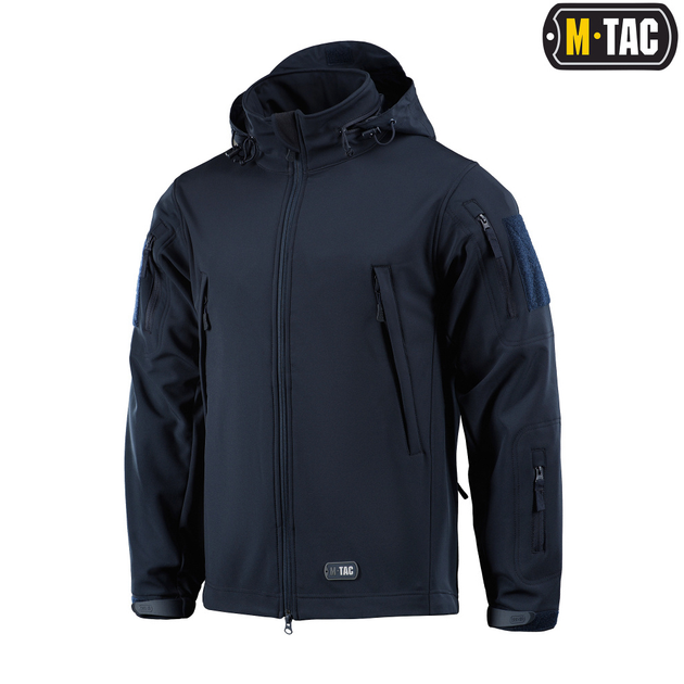 Куртка M-TAC Soft Shell Navy Blue Size M - зображення 1