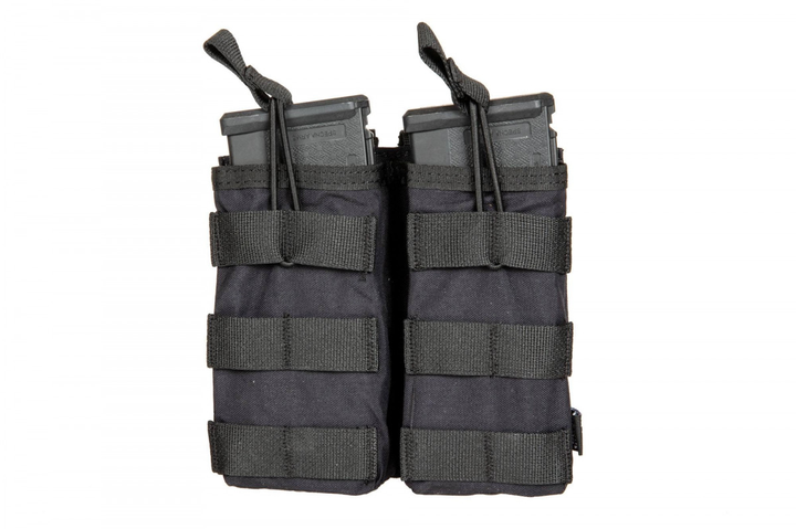 Підсумок подвійний відкритий Primal Gear Double Carbine Magazine Pouch Ridae Black - зображення 2