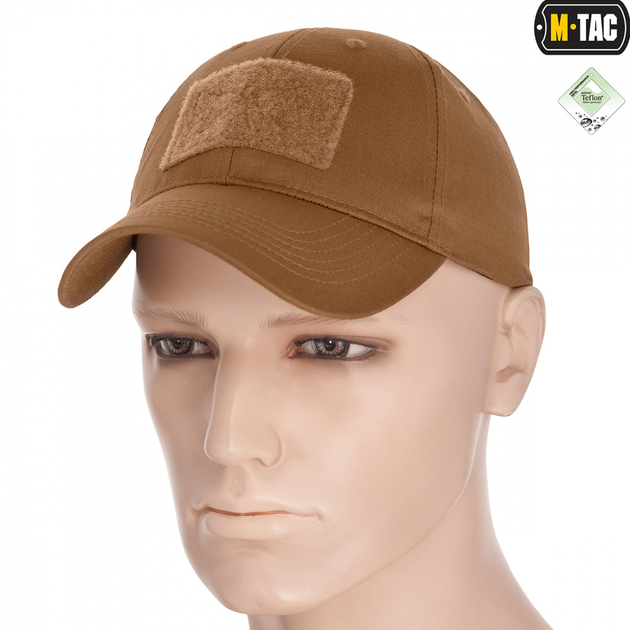 Бейсболка тактична M-Tac Flex Ріп-стоп Velcro Coyote Brown Size L/XL - зображення 1