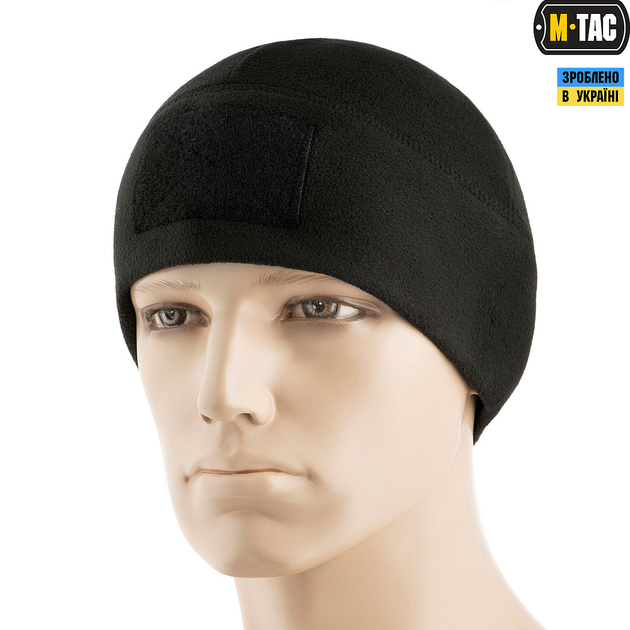 Шапка M-TAC Watch Cap Elite Фліс (270Г/М2) з липучкою Black Size S - изображение 1