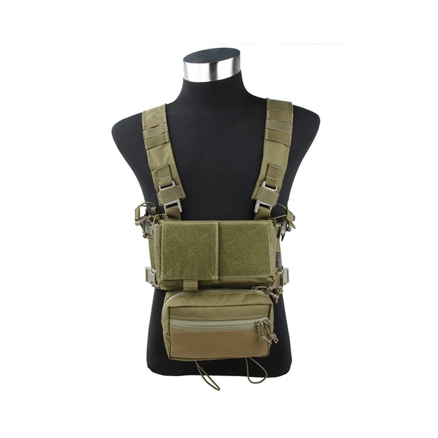 Розвантажувальний жилет TMC Modular Lightweight Chest Rig Full Set Khaki - зображення 1