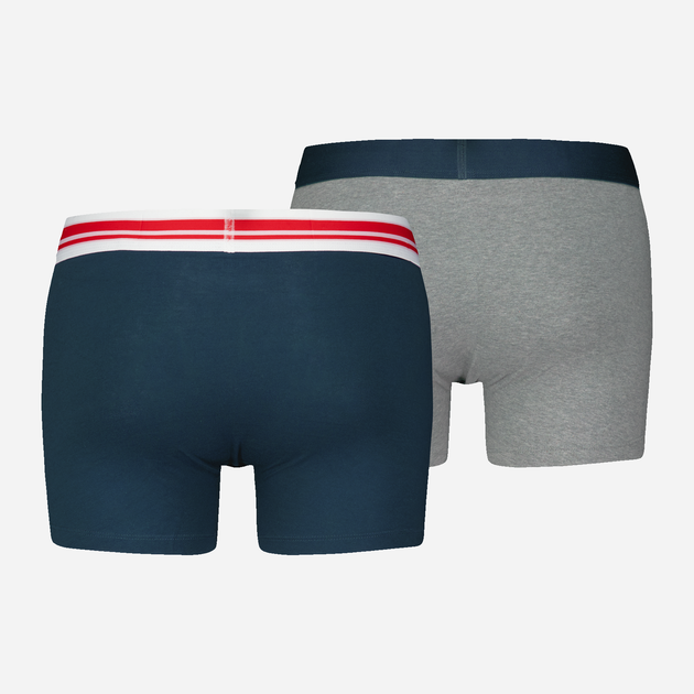 Набор трусов боксеров мужских хлопковых Puma Men Everyday Placed Logo Boxer 2P 93847607 S 2 шт Синий/Серый (8720245590877) - изображение 7