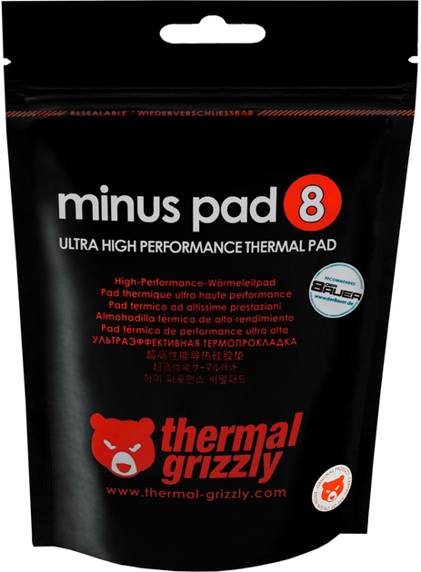 Термопрокладка Thermal Grizzly Minus Pad 8 30 x 30 x 2 мм (4260711990236) - зображення 2