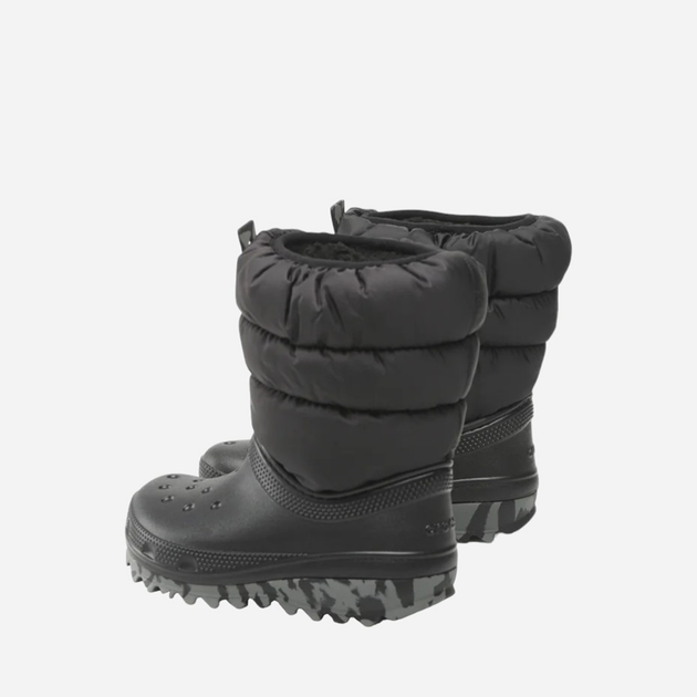 Дитячі зимові чоботи-дутики для дівчинки Crocs Classic Neo Puff Boot K 207684 28-29 Чорні (191448883383) - зображення 4