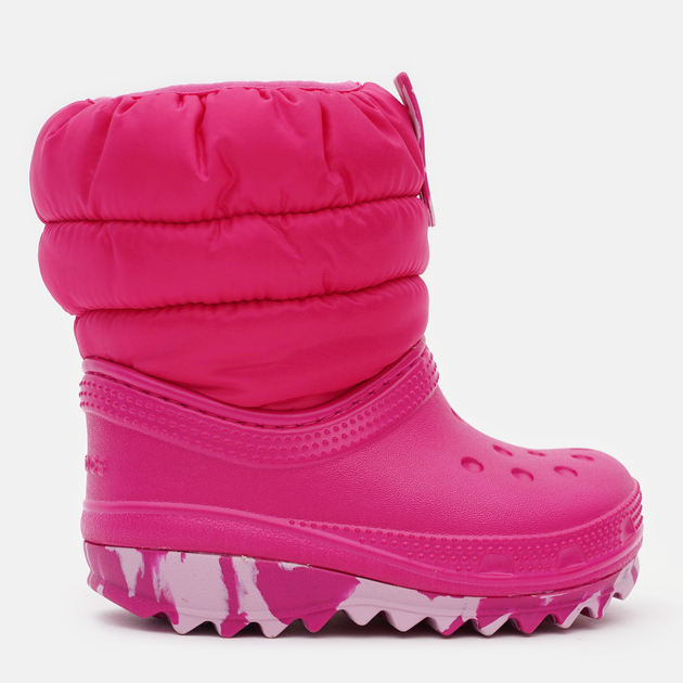 Śniegowce dziewczęce ocieplane Crocs Classic Neo Puff Boot K 207683 24-25 Różowe (191448880320) - obraz 1