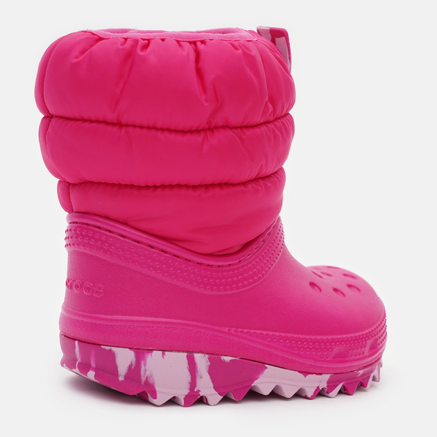 Дитячі зимові чоботи-дутики для дівчинки Crocs Classic Neo Puff Boot K 207683 25-26 Рожеві (191448880337) - зображення 4