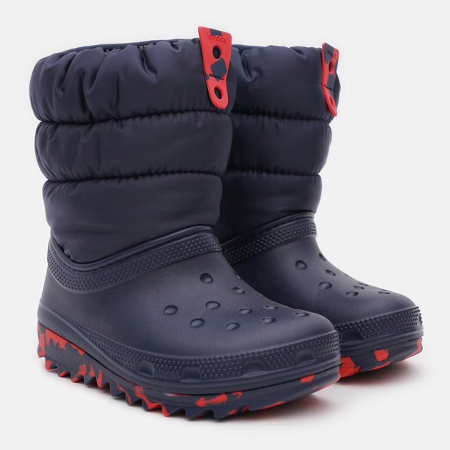 Śniegowce dziewczęce ocieplane Crocs Classic Neo Puff Boot K 207684 32-33 Granatowe (191448883505) - obraz 2