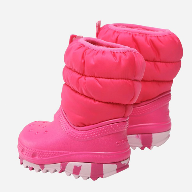Дитячі зимові чоботи-дутики для дівчинки Crocs Classic Neo Puff Boot K 207684 33-34 Рожеві (191448883604) - зображення 4