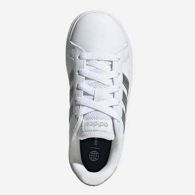 Підліткові кеди для дівчинки adidas Originals Court 2.0 K GW6506 38.5 (5.5US) Білі (4065426173321) - зображення 4