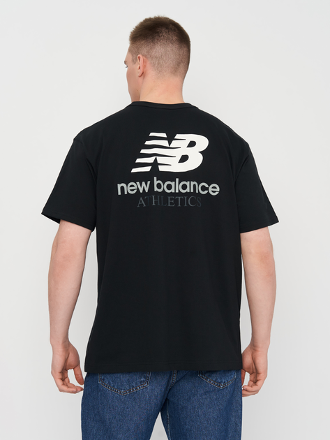 Koszulka męska bawełniana New Balance Remastered Athletics Tee M Czarna (196432500413) - obraz 2