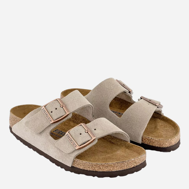 Чоловічі шльопанці Birkenstock 51463 43 Бежеві (4013871052135) - зображення 2