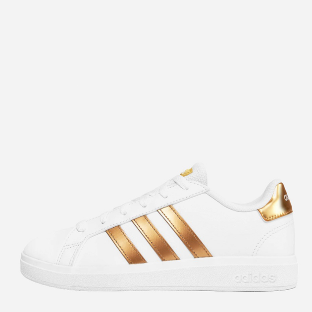 Підліткові кеди для дівчинк adidas Originals Court 2.0 K GY2578 36 (3.5US) Білий/Золотистий (4066748262007) - зображення 3