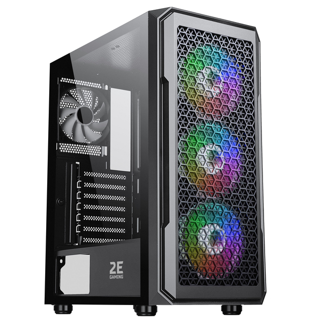 2E Gaming Корпус Hexagon G338 без БЖ 2xUSB3.0, 1xUSBType-C, 3x120мм ARGB, 1x120мм, VGA 330мм, LCS ready, HUB, T - изображение 1