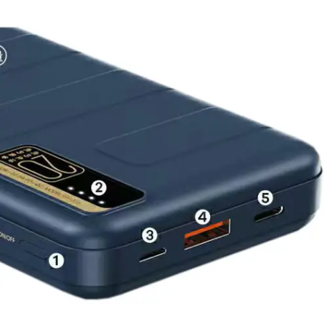 Powerbank павербанк УМБ REMAX Noah Series 20000mAh 20W+22.5W PD+QC Fast Charging Power Bank RPP-316 Blue (RPP-316 Blue) - изображение 2