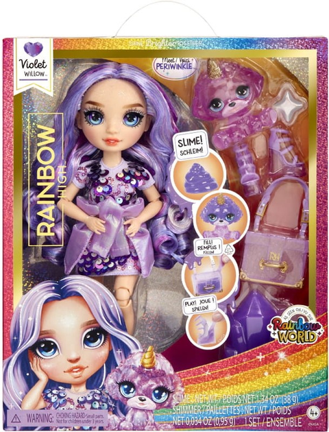 Лялька з аксесуарами Rainbow High Сlassic Fashion Doll Violet Фіолетова (0035051120223) - зображення 1