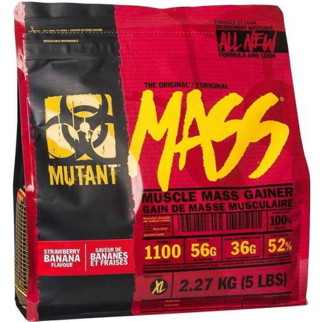 Гейнер MUTANT Mass 2270 г Клубнично-банановый крем (305802) – фото ...
