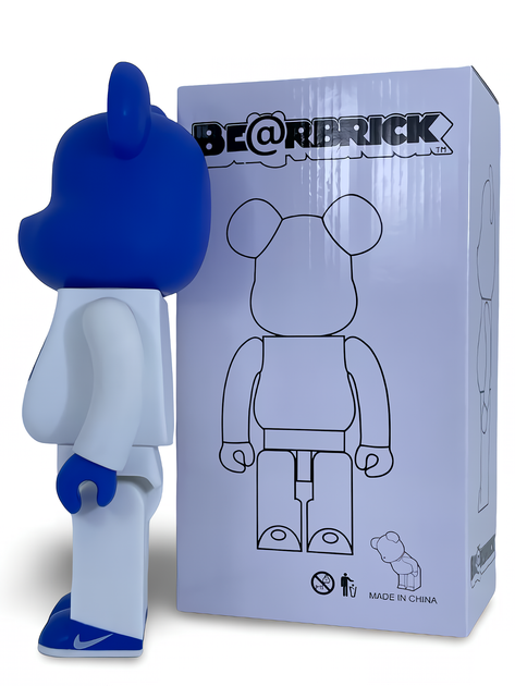 Статуетка Bearbrick x Nike Air Force 1 Blue 400% 28 см Medicom Toy Phil Knight - зображення 3
